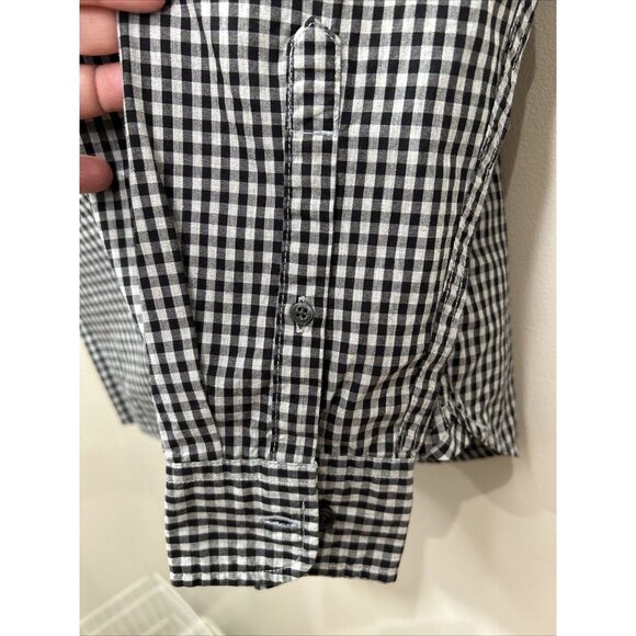 The North Face Mens Black Grey Gingham Button Down Size Small Long Sleeved - Picture 4 of 10